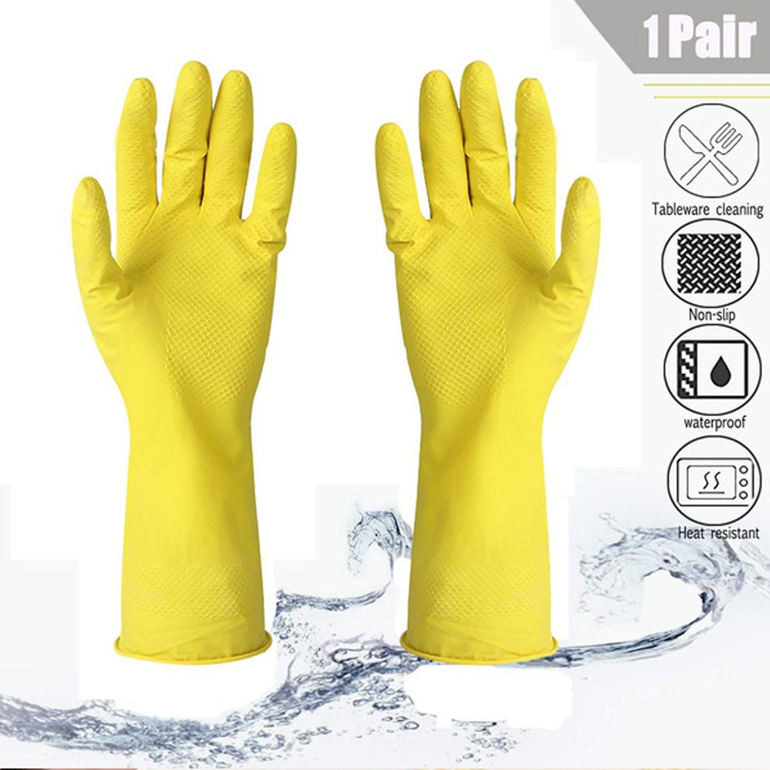 0680 Multipurpose Rubber Reusable Cleaning Gloves DeoDap