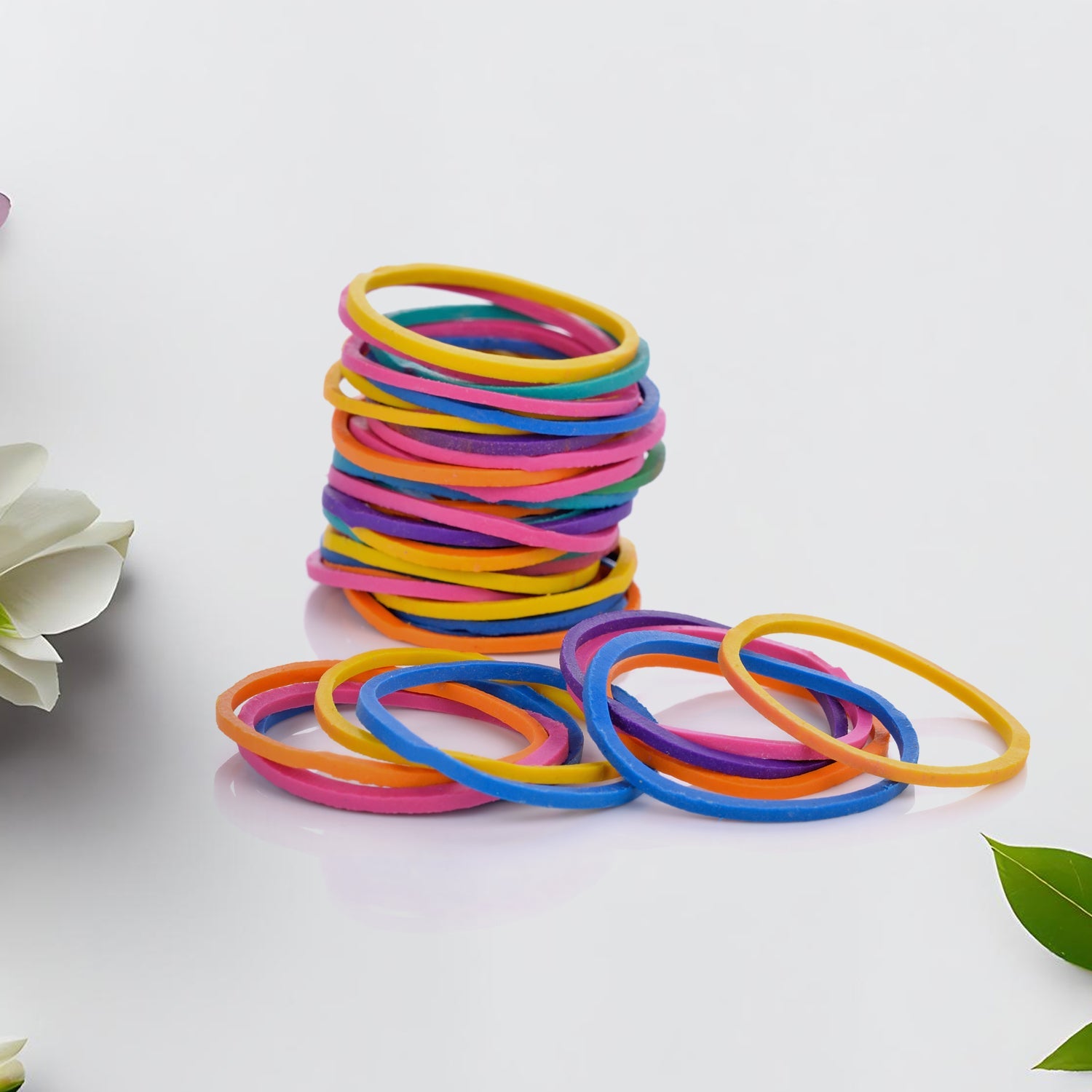 RUBBER BAND FOR OFFICE/HOME AND KITCHEN ACCESSORIES ITEM PRODUCTS, ELASTIC RUBBER BANDS, FLEXIBLE REUSABLE NYLON ELASTIC UNBREAKABLE, FOR STATIONERY, SCHOOL MULTICOLOR Eshaan Traders