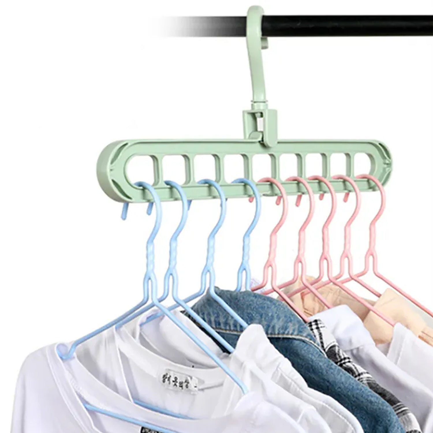 0238A HOLE PLASTIC HANGER HANGING HOOK INDOOR WARDROBE CLOTHES ORGANIZATION STORAGE BALCONY WINDOWSILL SUIT RACKS Eshaan Traders