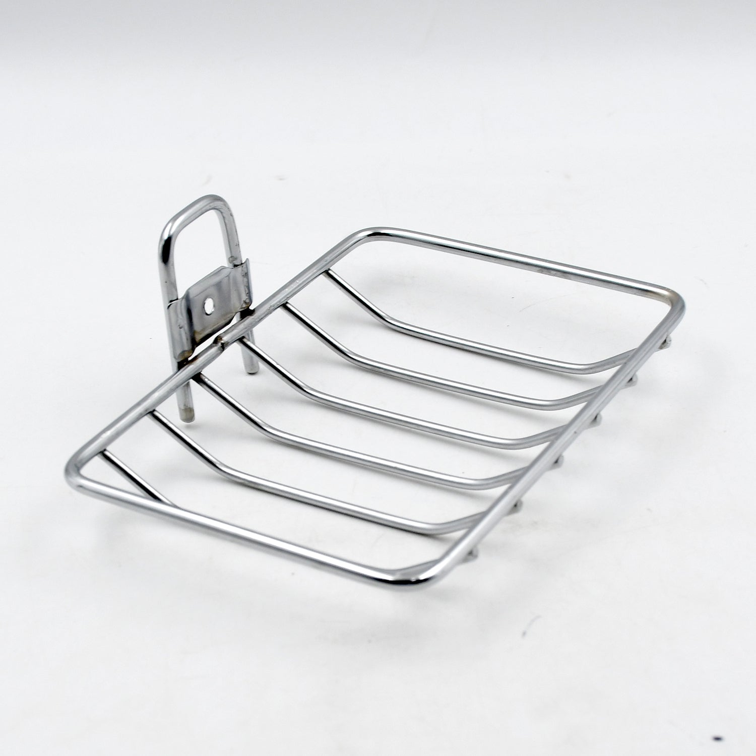 9368 Kitchen, Bathroom Stainless Steel Wall Mounted Self Adhesive Magic Sticker Soap Dish Holder Wall Hanging Soap Storage Rack Eshaan Traders