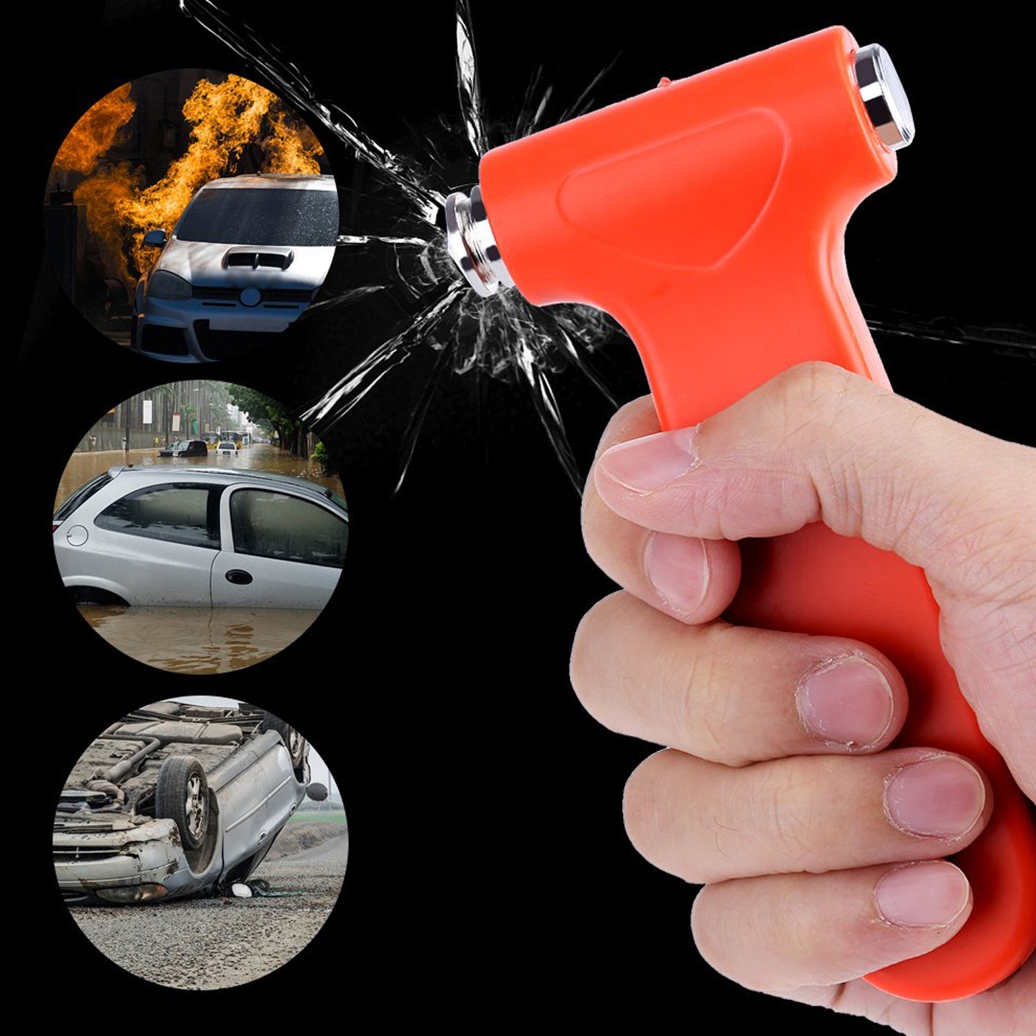 9393 Car Safety Hammer,Emergency and Rescue Tool,Car Window Breaker and Seatbelt Cutter,Safety Hammer Emergency Rescue Tool,Car Window Breaking Seat Belt Cutter (1 Pc) Eshaan Traders