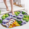 4598  3D Visual Anti-Slip Absorbent Mat New Soft Super Absorbent Floor Mats, Cute Flowers Shower Drying Bathroom Mat Eshaan Traders