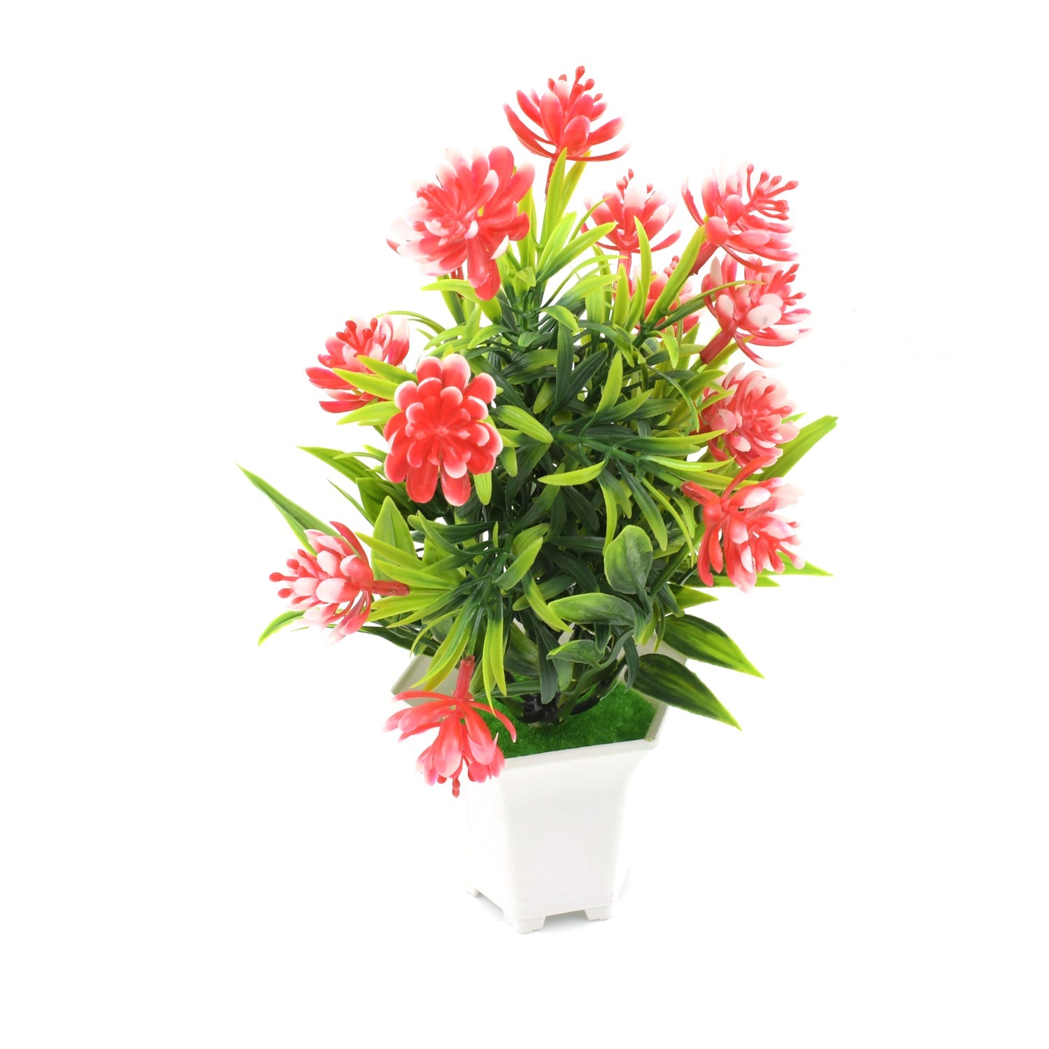 Wild Artificial Flower Plants with Cute Pot | Flower Plant for Home Office Decor | Tabletop and Desk Decoration | Artificial Flower for Balcony Indoor Decor, Plants for Living Room (1 Pc) Eshaan Traders