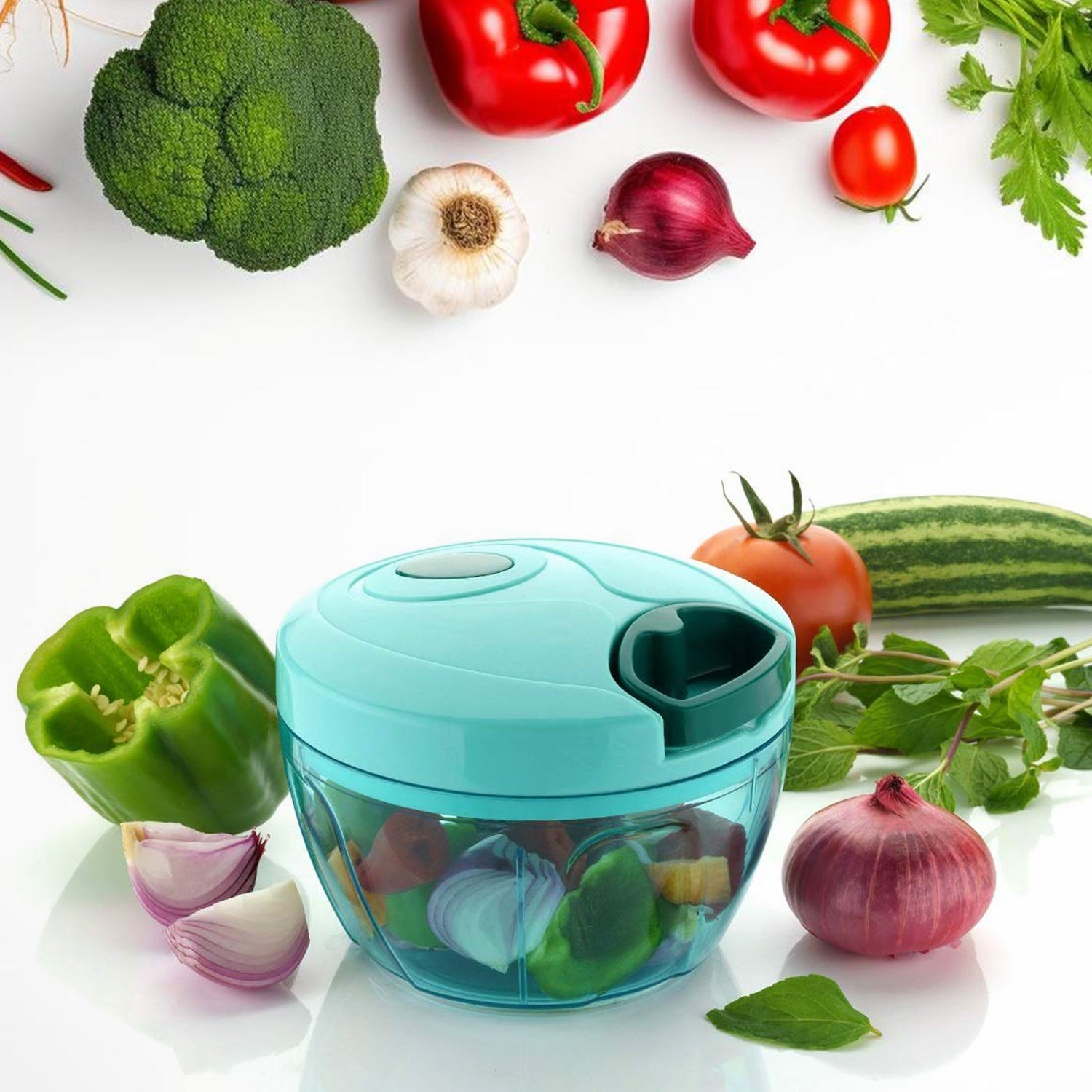 2549 manual food chopper compact powerful hand held vegetable chopper blender Eshaan Traders