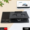 1229 Laptop Stand Suitable Portable Foldable Compatible with MacBook Notebook Tablet Tray Desk Table Book with Free Phone Stand Eshaan Traders