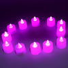 6632A Pink Flameless LED Tealights, Smokeless Plastic Decorative Candles - Led Tea Light Candle For Home Decoration (Pack Of 12pc) ( Diya , Divo , Diva , Deepak , Jyoti) Eshaan Traders