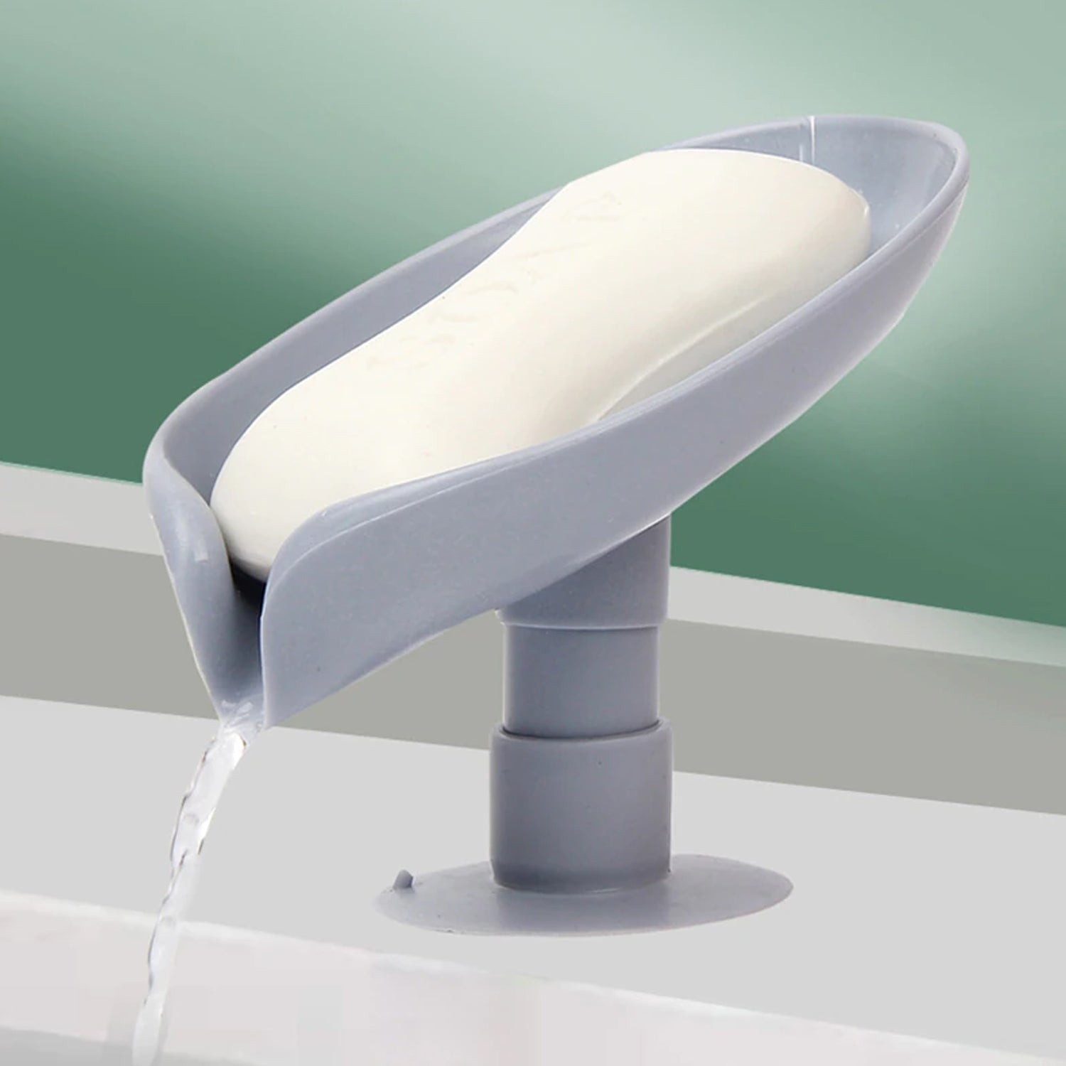 4831 Self Draining Soap Holder for Bathroom Leaf Shape Soap Dish Kitchen Soap Tray DeoDap