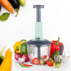 5368 1100 ml 2 in 1 Push up Chopper with Blender affixed with 6 Sharp Blade | Vegetable and Fruit Cutter with Easy Push and chop Button Eshaan Traders