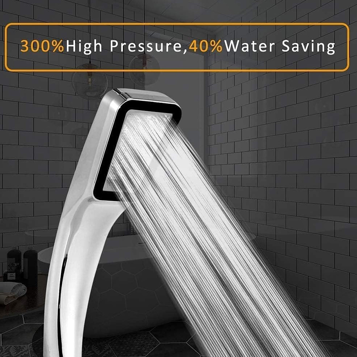 9394 High Pressure Shower Head,Wenini 300 Holes Handheld Showerhead Powerful Boosting Spray Bath Water Saving For Bathroom (1 Pc) Eshaan Traders