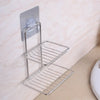 1756 Kitchen, Bathroom Stainless Steel Wall Mounted Double Layer Self Adhesive Magic Sticker Soap Dish Holder Wall Hanging Soap Storage Rack  used in all kinds of places household and bathroom purposes for holding soaps. Eshaan Traders