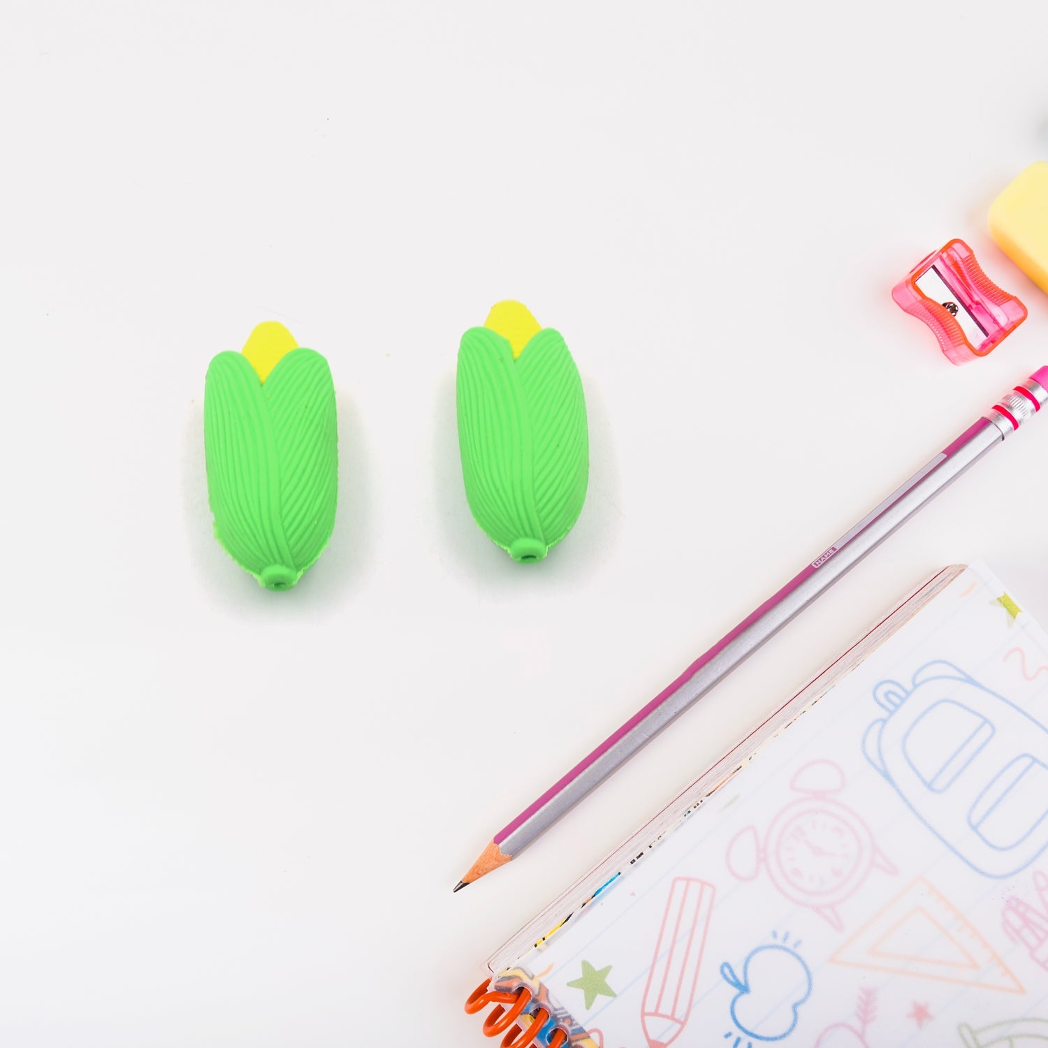 4116 Corn Shape Eraser High Qulaity Eraser School Use Fancy Earser ( 2 Pc Set ) Eshaan Traders