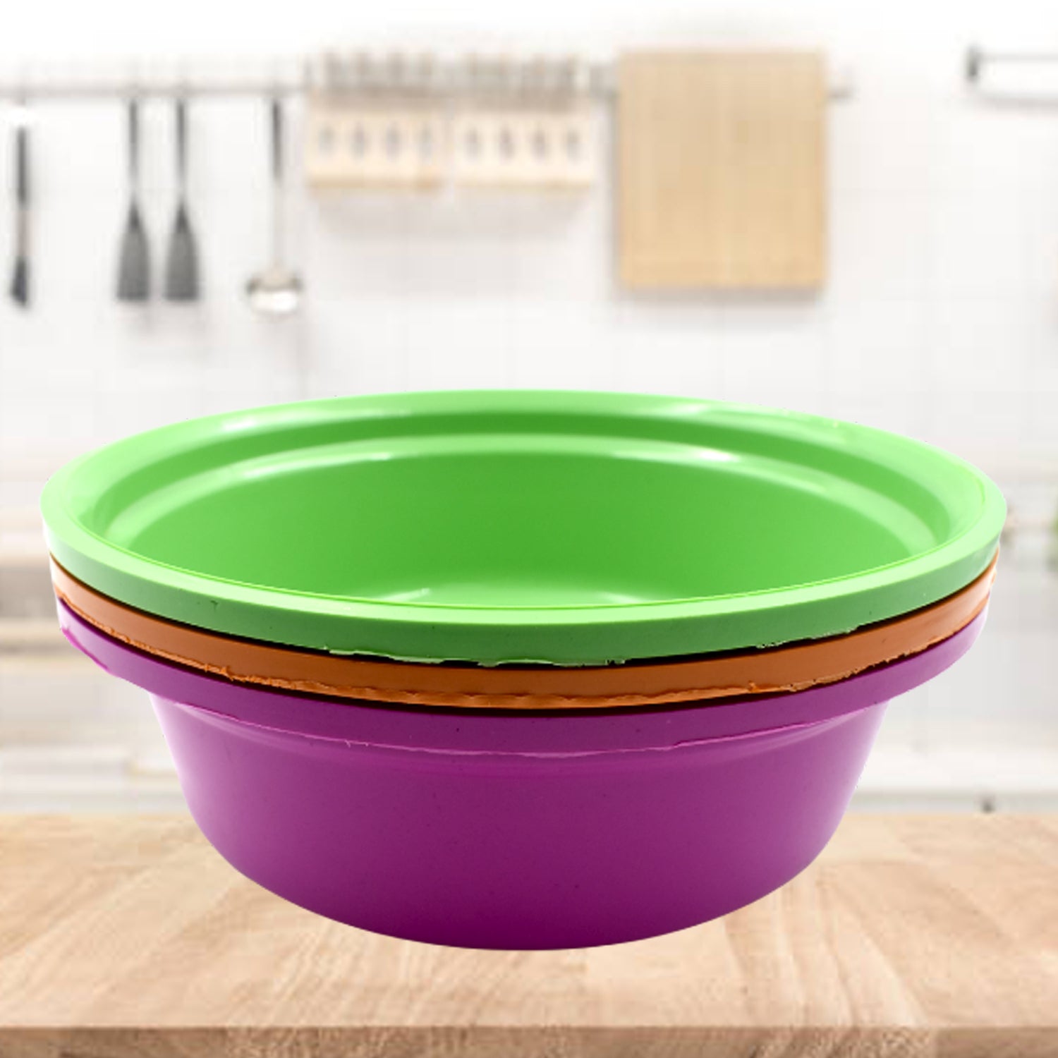 2592 Round Plastic Basin And Plastic Mixing Bowl Set. DeoDap