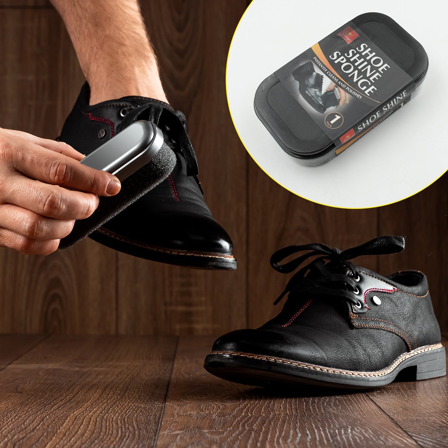 7559 Shoe Shiner and Shoe Polish For All Colours Leather Shoes, Formal Shoes, Oxford Shoes & Dress Shoes (1 Pc) Eshaan Traders