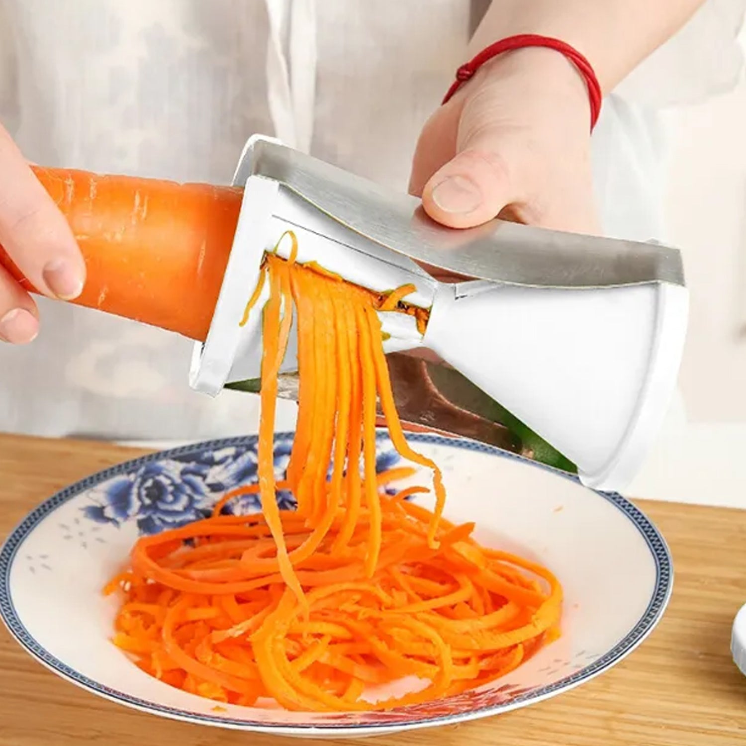 1853 Portable Spiralizer Vegetable Slicer Handheld Spiralizer Peeler Stainless Steel Spiral Slicer For Salad Vegetables Fruit Slicer Eshaan Traders