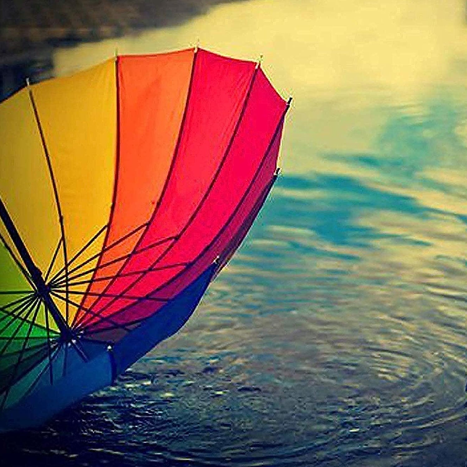 9105 Rainbow Umbrella for Men & Women (Multicolor) Eshaan Traders