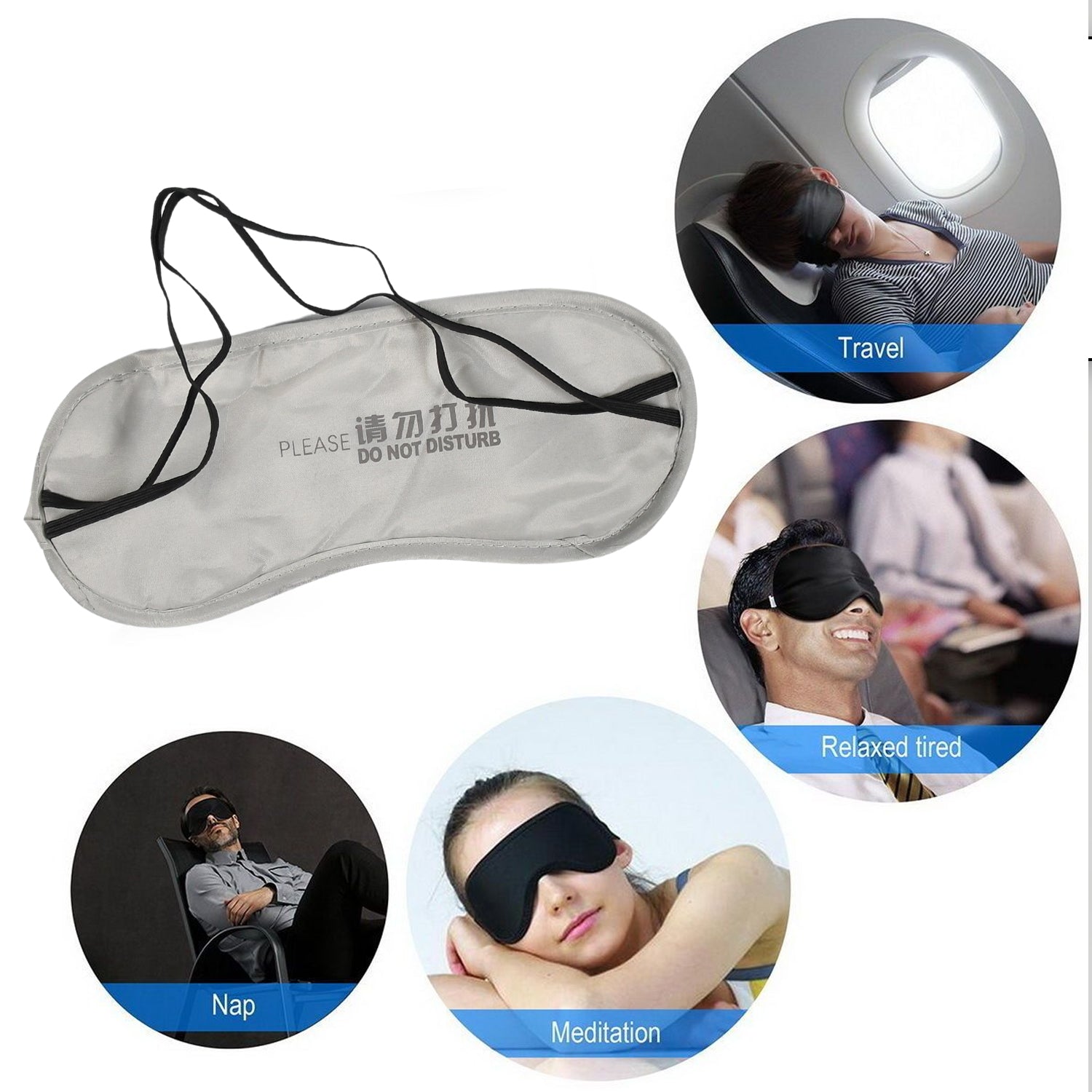 6907 SUPER SOFT SLEEPING MASK BLIND FOLD FOR COMFORTABLE SLEEP TRAVELLING SLEEP MASK HEAVY COMFORTABLE MATERIAL EYE MASK (1PC) Eshaan Traders