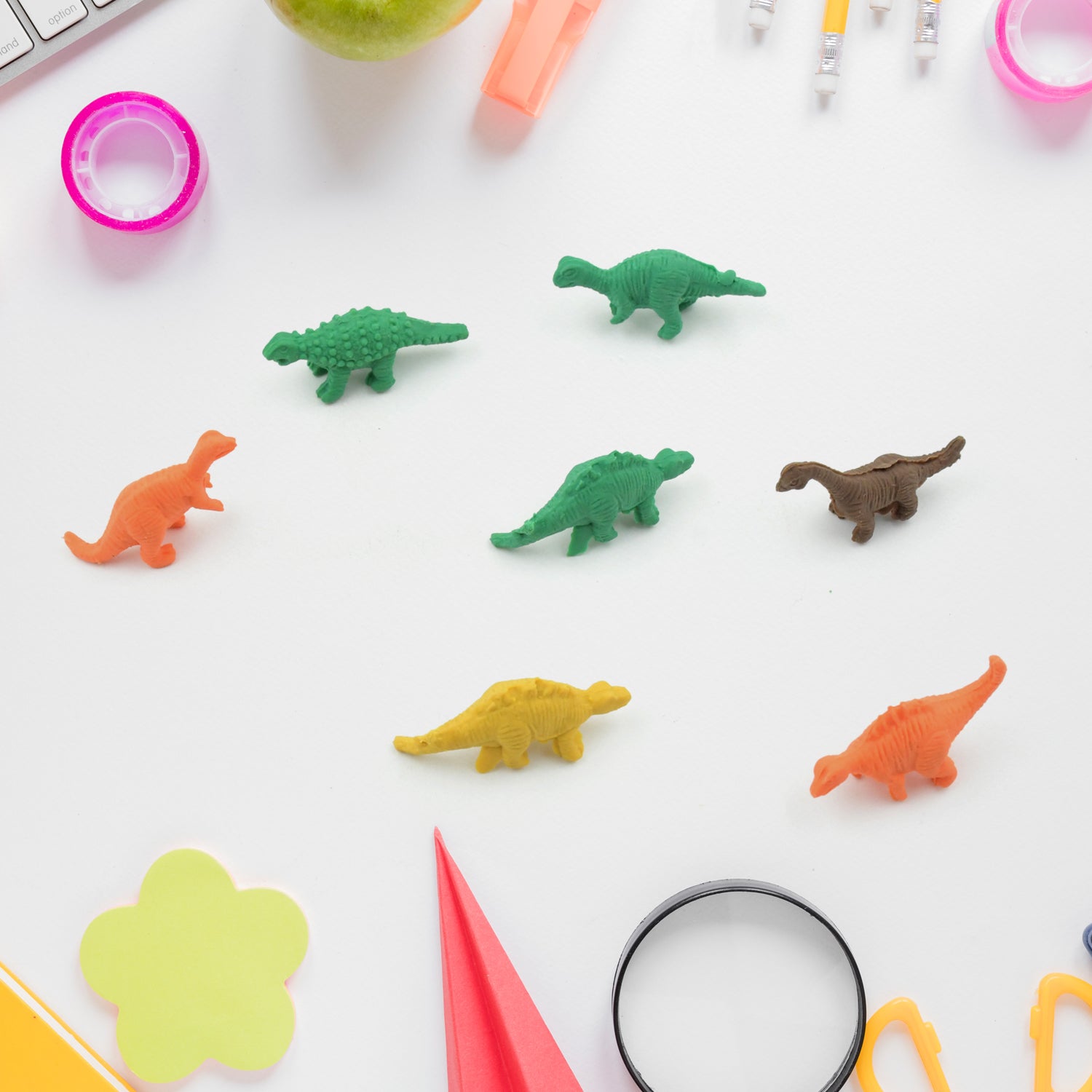 8860 Dinosaur Shaped Erasers Animal Erasers for Kids, Dinosaur Erasers Puzzle 3D Eraser, Mini Eraser Dinosaur Toys, Desk Pets for Students Classroom Prizes Class Rewards Party Favors (7 Pc Set) Eshaan Traders