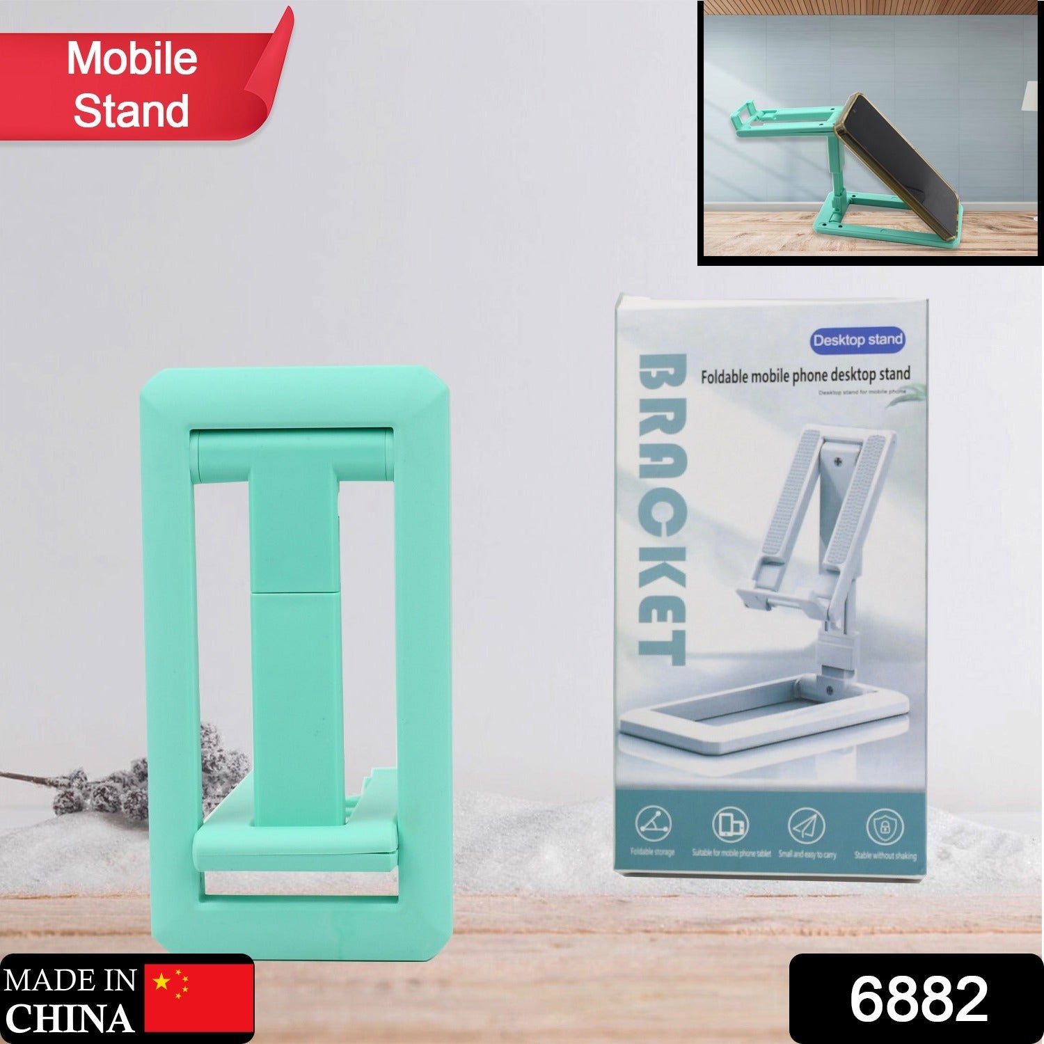 6882 Mobile Phone Stand Mobile Phone Holder Table Adjustable Angle Height Foldable Non-Slip Sturdy Mobile Phone Holder Desktop Phone Holder for All Smartphones Eshaan Traders