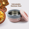 5788 High Quality Steel Casserole Box for Food Searving Inner Steel Insulated Casserole Hot Pot Flowers Printed Chapati Box for Roti Kitchen (Approx 4500 ml) Eshaan Traders