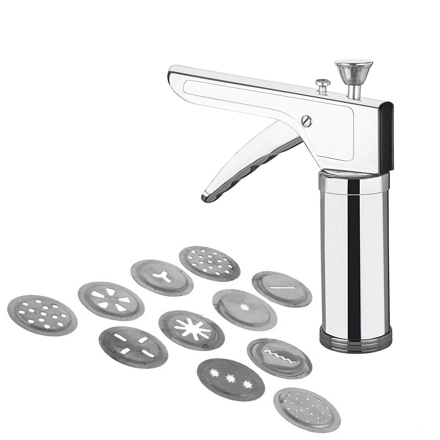 090 Plastic Kitchen Press Set, 12-Pieces, Silver (Kitchen_Press) Eshaan Traders