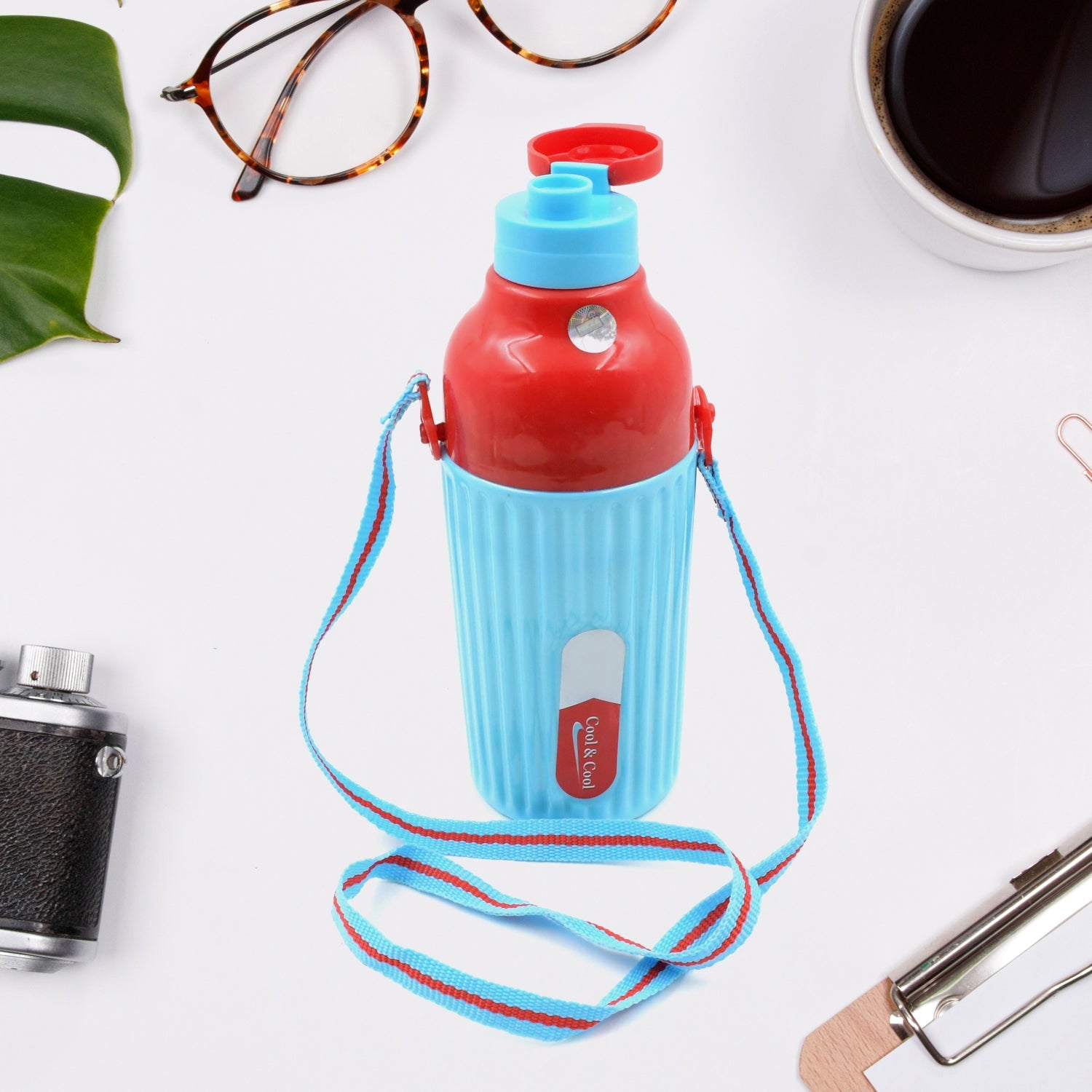 0400 Plastic Sports Insulated Water Bottle with Dori Easy to Carry High Quality Water Bottle, BPA-Free & Leak-Proof! for Kids' School, For Fridge, Office, Sports, School, Gym, Yoga (1 Pc 500ML) Eshaan Traders