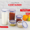 5830 Plastic Liquid Round Airtight Food Storage Container with Leak Proof Locking Lid BPA Free Container for Kitchen, 5 Pcs Set (Transparent,  ( Approx Capacity 110 ml,160 ml,210 ml,400 ml,500 ml) Eshaan Traders