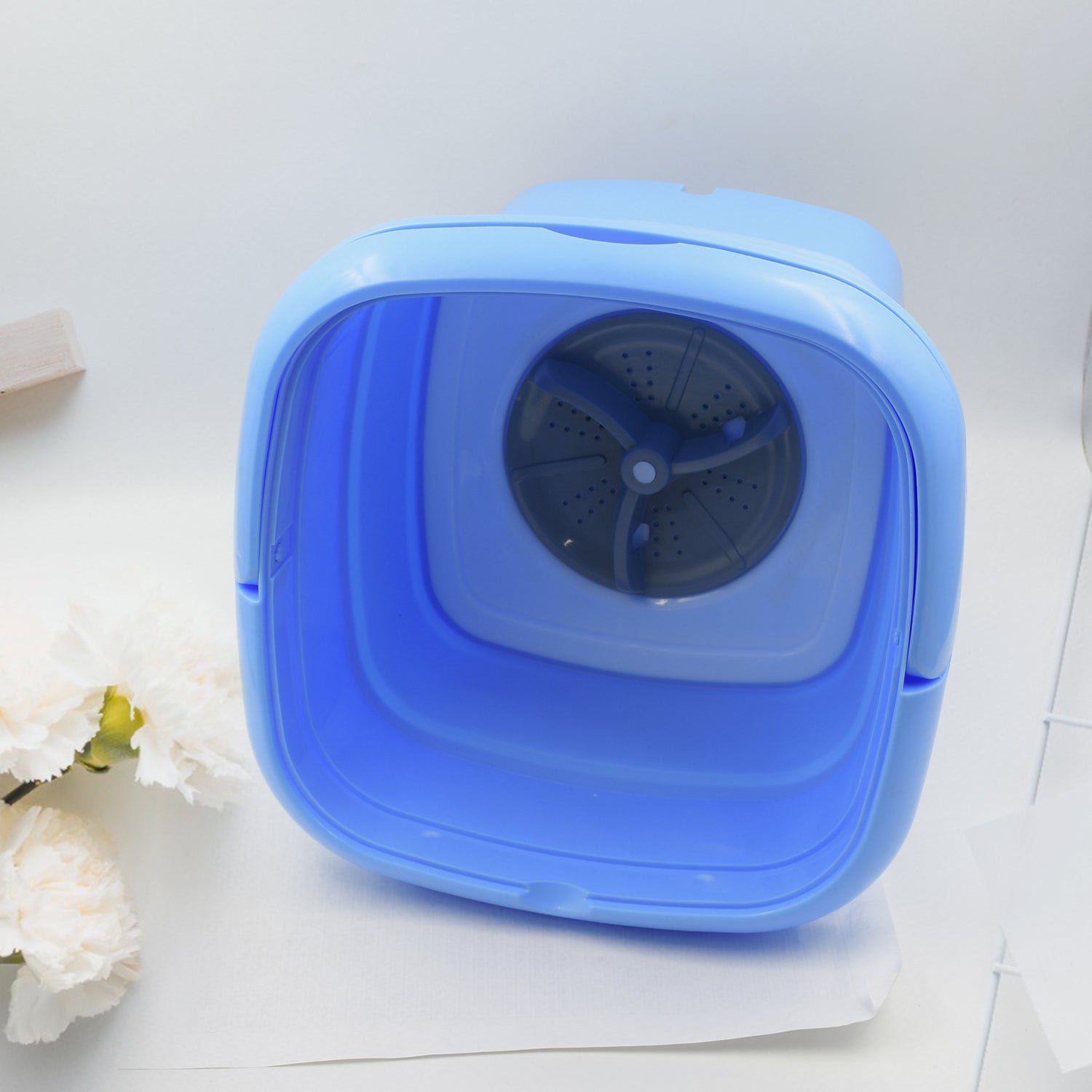 7271 Mini Washing Machine Foldable Mini Washer with Drain Basket Portable Washing Machine Foldable for Laundry Travel Camping RV Baby Clothes Eshaan Traders