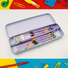 4297 School Supplies Stationery Kit with 1 Pencil Box Case 2 Pencils 6 Crayon Colors 1 Ruler Scale 1 Eraser 1 Sharpener Stationary Kit for Girls Pencil Pen Book Eraser Sharpener Crayons - Stationary Kit Set for Kids Birthday Gift (12 Pc Set) Eshaan Traders