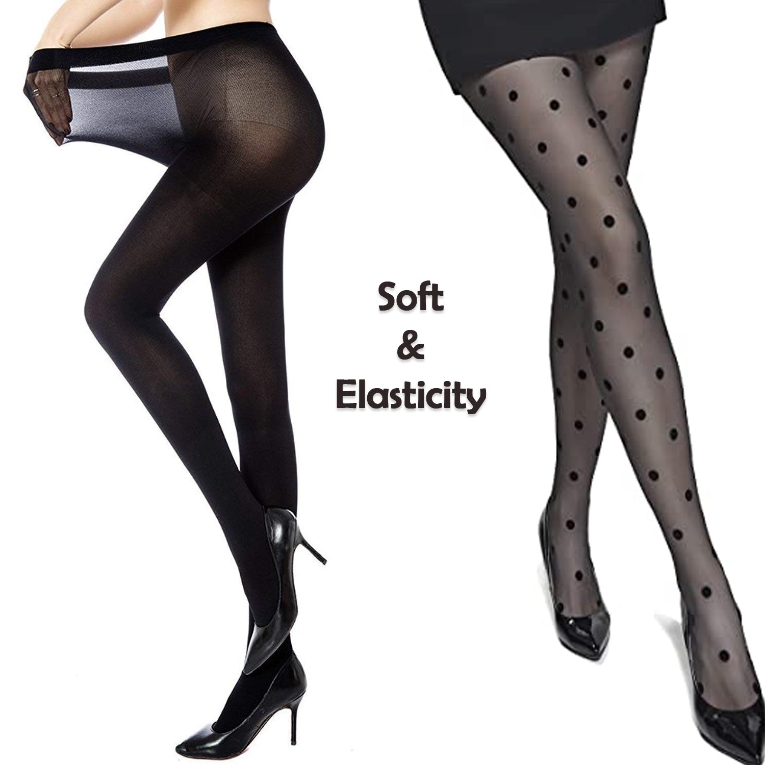 6489 Body Stocking Cloth White Dot Design Stocking Cloth With ELASTIC CLOTH , BEST SOFT MATERIAL CLOTH DeoDap