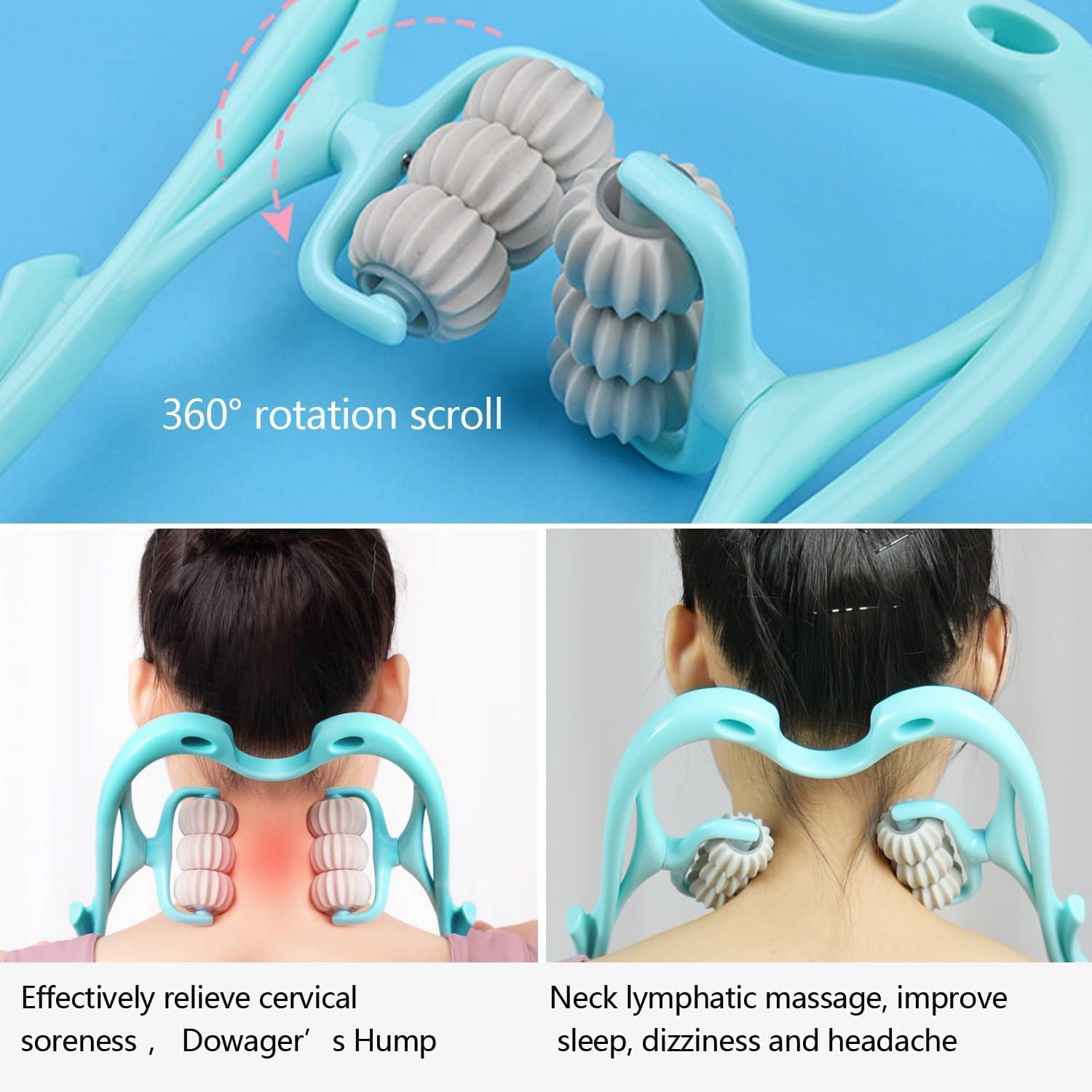 NECK SHOULDER MASSAGER, PORTABLE RELIEVING THE BACK FOR MEN RELIEVING THE WAIST WOMEN (1PC) Eshaan Traders