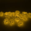 8420 Halloween Decoration Outdoor Indoor Skeleton Head 16 Skulls String Light Set Blow Mold, Decoration Lights Fairy Lights Led Garlands Halloween Decor Garland Decor Wreath Pumpkin Eshaan Traders