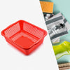 5953 Multipurpose Drain Basket Shelves Fruit and Vegetable Washing Basket Rectangular Plastic Kitchen Sink Water Filter Basket (1Pc) Eshaan Traders