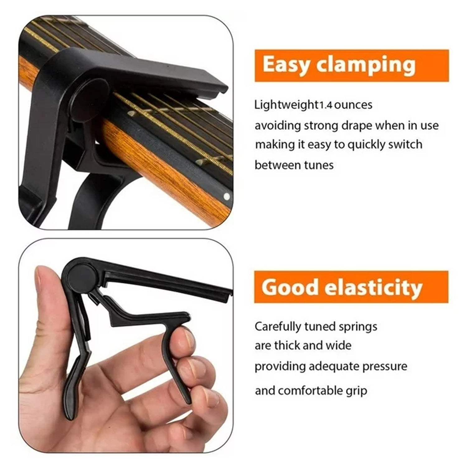 Guitar Capo with Pickup Stand, Soft Pad for Acoustic and Electric Guitar Ukulele Mandolin Banjo Guitar Accessories Eshaan Traders