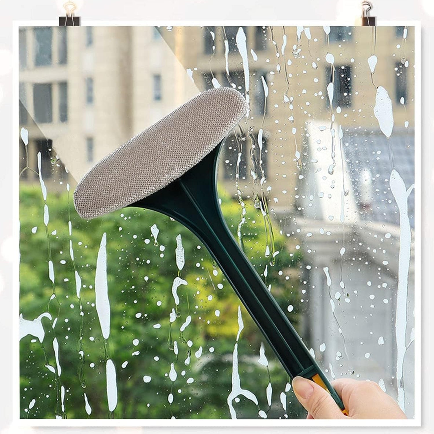 Brush 2 in 1 Mesh Cleaning Brush & Wiper with Extended Handle Window Cleaning Brush Net Cleaner,Magic Window Cleaner Brush, Window Mesh Cleaner (1 Pc) Eshaan Traders