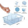 5776 Plastic Refrigerator Organizer Bins, Set Of 2 Stackable Fridge Organizers with Handle, Clear Organizing Food Fruit Vegetables Pantry Storage Bins for Freezer kitchen Cabinet Organization and Storage (2 Pcs Set Mix Color) Eshaan Traders