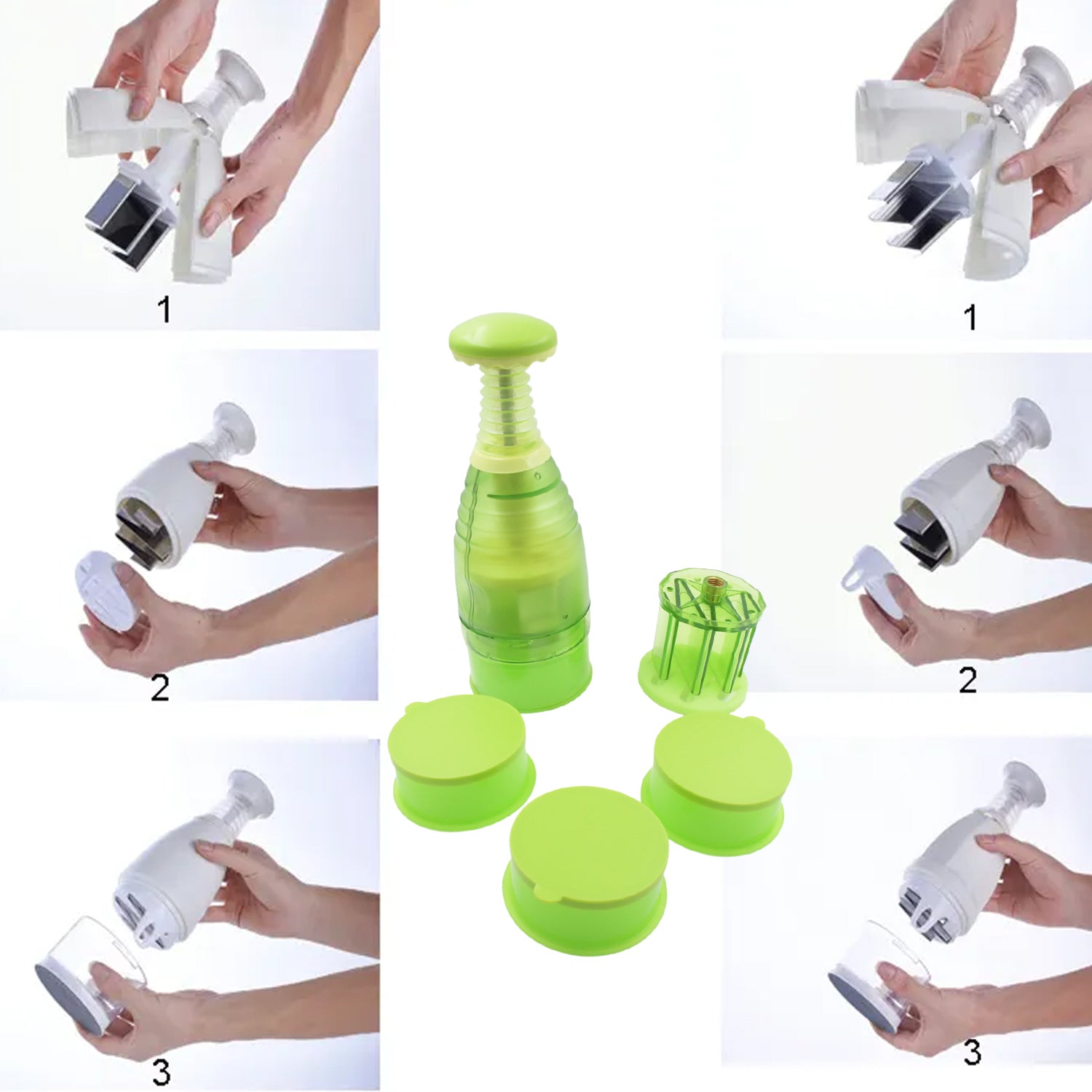 5845 Food Chopper, Easy to Clean Manual Hand Chopper Dicer, Slap Press Chopper Mincer for Vegetables Onions Garlic Nuts Salads Eshaan Traders