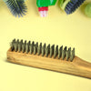 6655 Wooden Handle Wire Brush, Wire for Cleaning Welding Slag and Rust DeoDap