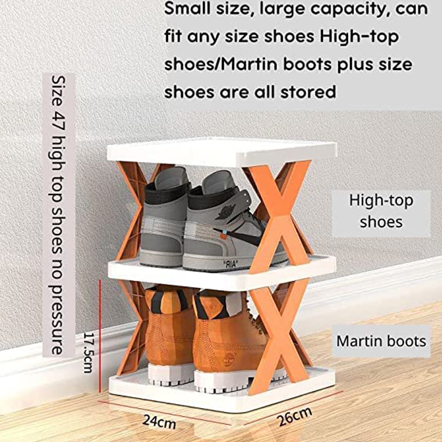 9054A  6 LAYER SHOE RACK DESIGN LIGHTWEIGHT ADJUSTABLE PLASTIC FOLDABLE SHOE CABINET STORAGE PORTABLE FOLDING SPACE SAVING SHOE ORGANIZER HOME AND OFFICE Eshaan Traders