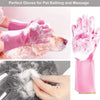 0712 Dishwashing Gloves with Scrubber| Silicone Cleaning Reusable Scrub Gloves for Wash Dish Kitchen| Bathroom| Pet Grooming Wet and Dry Glove (1 Pc Left Hand Gloves) Eshaan Traders