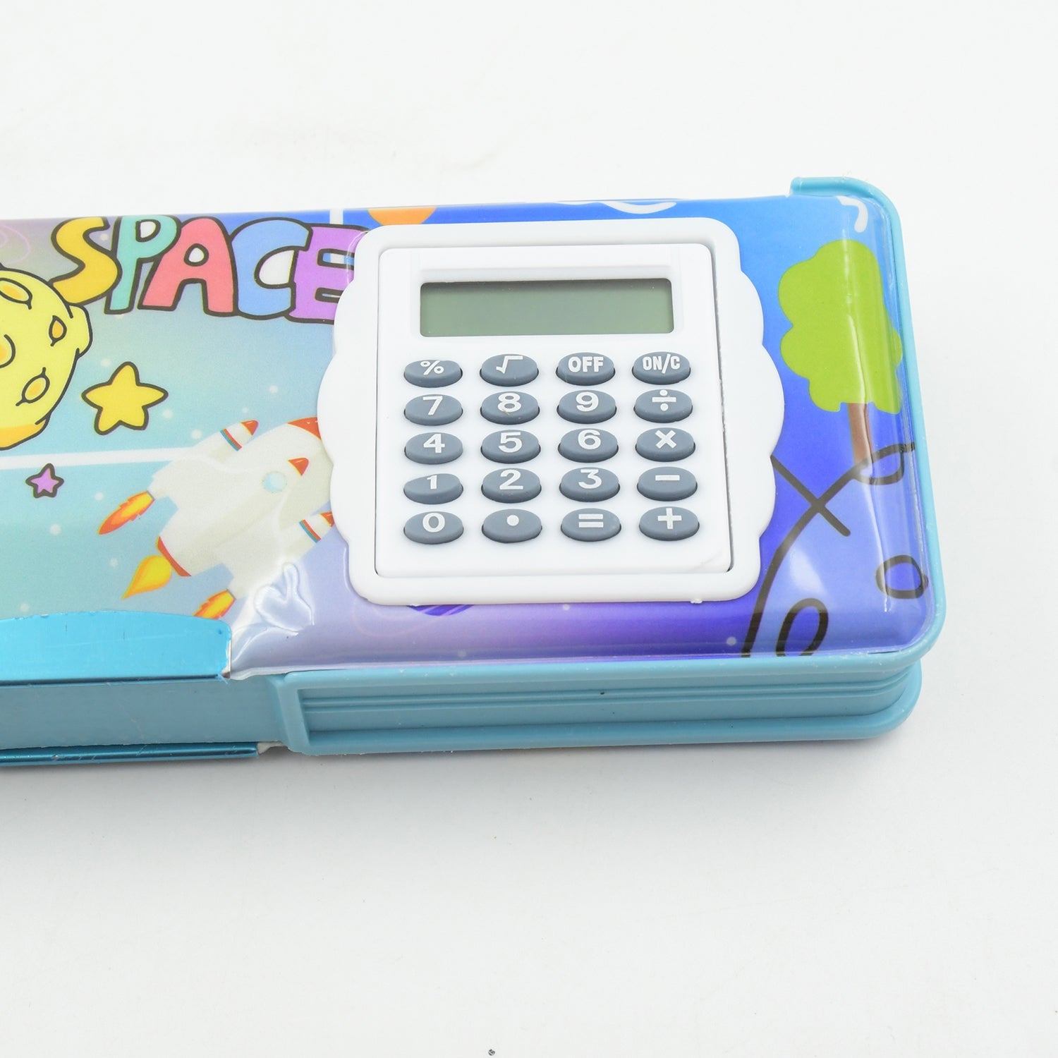 4257 Double Sided Magnetic Geometry Box, Pencil Box with Calculator for Boys Art Plastic Pencil Box  for Girls and Boys Eshaan Traders