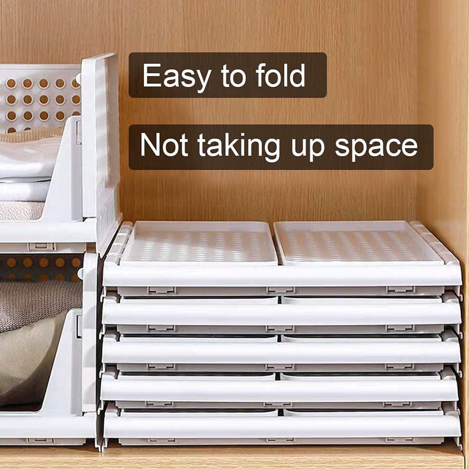 7731 Clothes Organizer 4 layer Drawer for Wardrobe Cupboard Organizer for Clothes Foldable and Stackable Closet Organizer Drawer Organizer for Clothes Multi Purpose Plastic Drawer Eshaan Traders