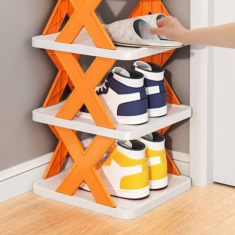 9054A  5 Tier Shoes Stand, Shoe Tower Rack Suit for Small Spaces, Closet, Small Entryway, Easy Assembly and Stable in Structure, Corner Storage Cabinet for Saving Space DeoDap