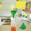 4237 Silicone Funnel For Pouring Oil, Sauce, Water, Juice And Small Food-GrainsFood Grade Silicone Funnel (1 Pc Green) Eshaan Traders