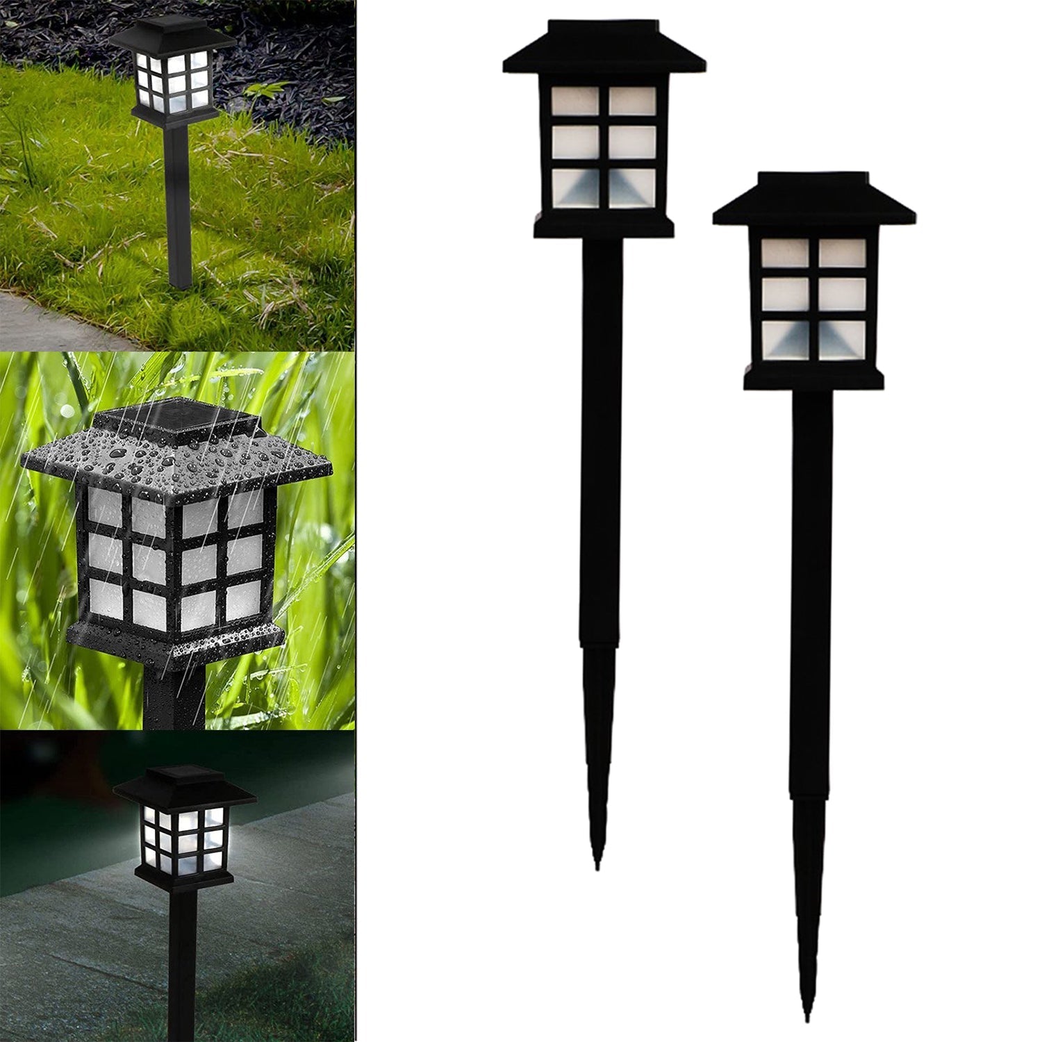 6625 Solar Garden Lights LED Outdoor Stake Spotlight Fixture for Garden Light (Pack of 2pc ) DeoDap