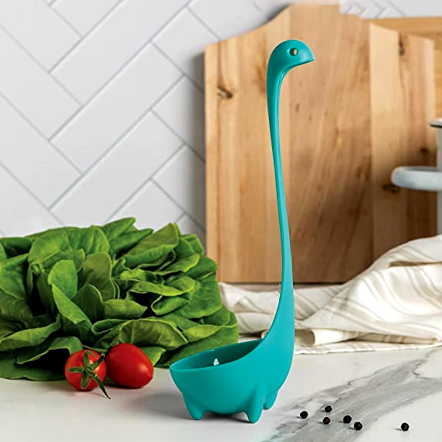 5871  Soup Spoon Creative Long Handle Standing Loch Ness Monster Colander Spoon Dinnerware Cooking Tools Kitchen Accessories Eshaan Traders