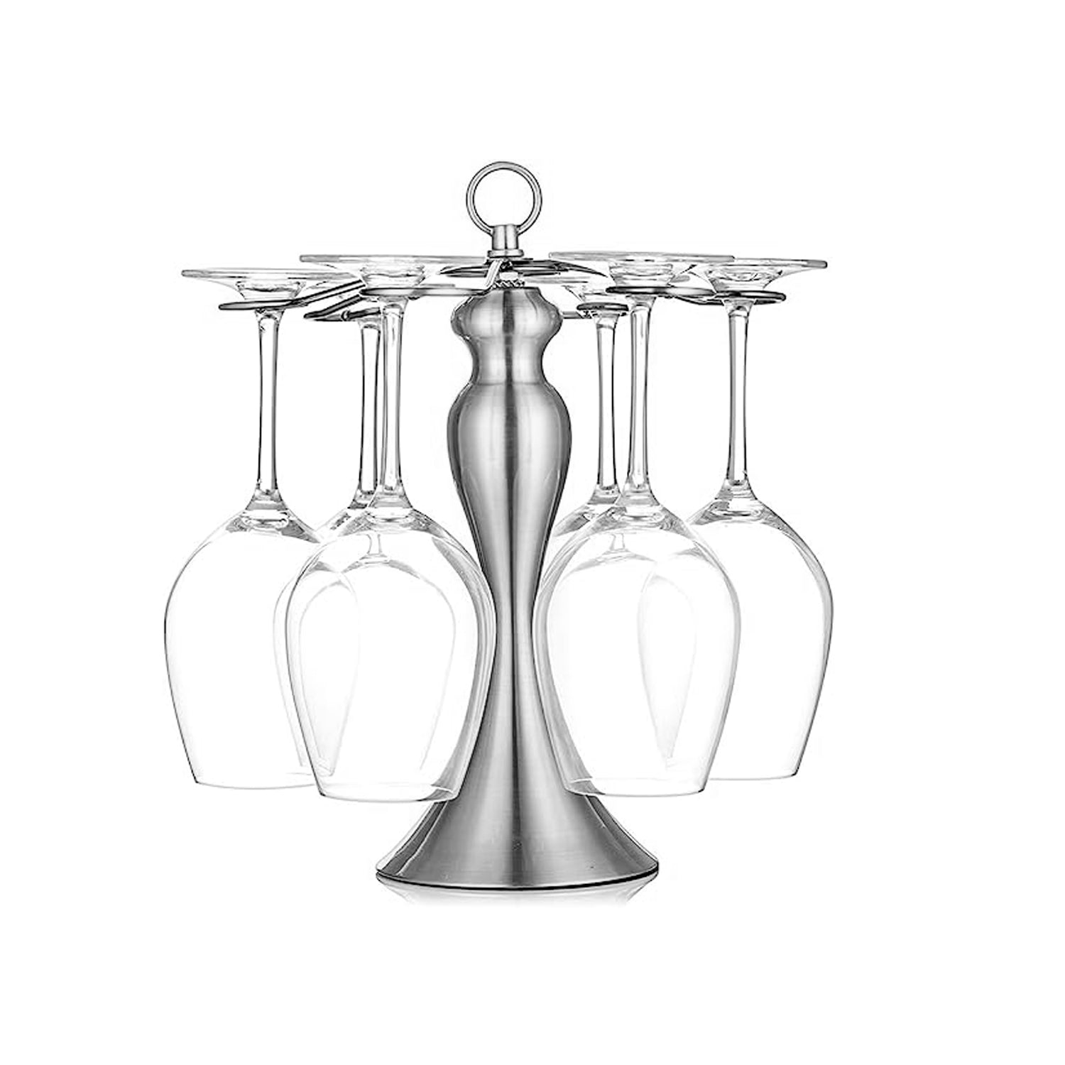 5948 Classic Elegant Tabletop Wine Cup, Rack 6 Wine Glass Holder Storage Freestanding stemware Rack Display Holder, Upside Down Hanging Cup Organizer Display Drying Rack Stand Eshaan Traders