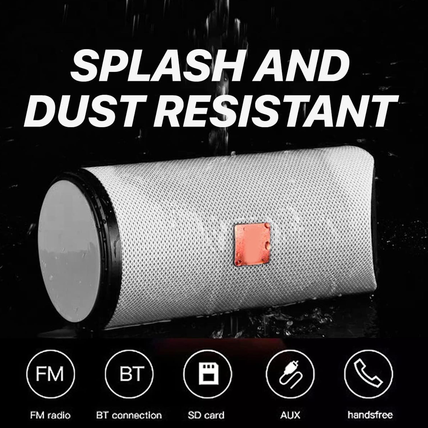 1282 Portable Speaker / Rechargeable / Splash Proof Wireless High Sound Bluetooth Speaker DeoDap