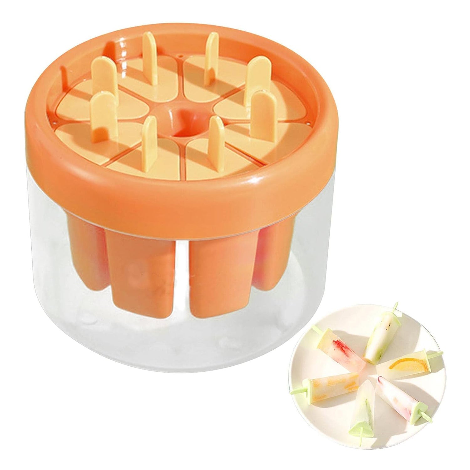 5798 Ice Cream Candy Molds With Sticks Easy Release Summer Party Supplies Popsicles Candy Molds (8 Candy Mold Maker) Eshaan Traders