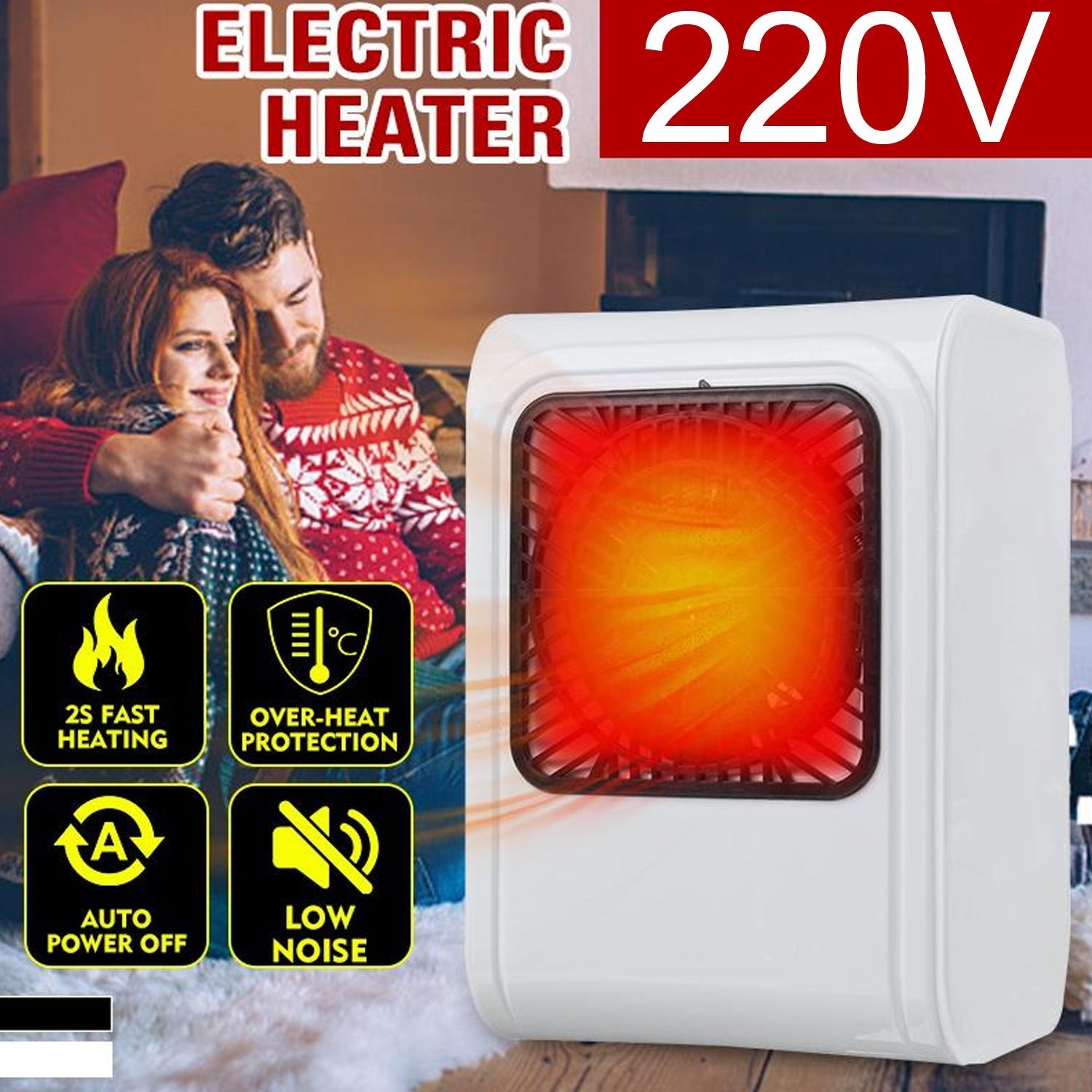 6683 Room Heater 220V Brown Box Heater For Office & Bedroom Use Heater Eshaan Traders