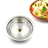 3348 Multipurpose Stainless Steel Bowl/ Plate Stainless Steel Snacks Serving Bowl/Plate| Set of 1 Small Bowl/Plate| 20 cm| Design Steel Plate| Steel Deep Plate Breakfast Serving Plate| Steel Halwa Plate For  Kitchen Tool (1 Pc) Eshaan Traders